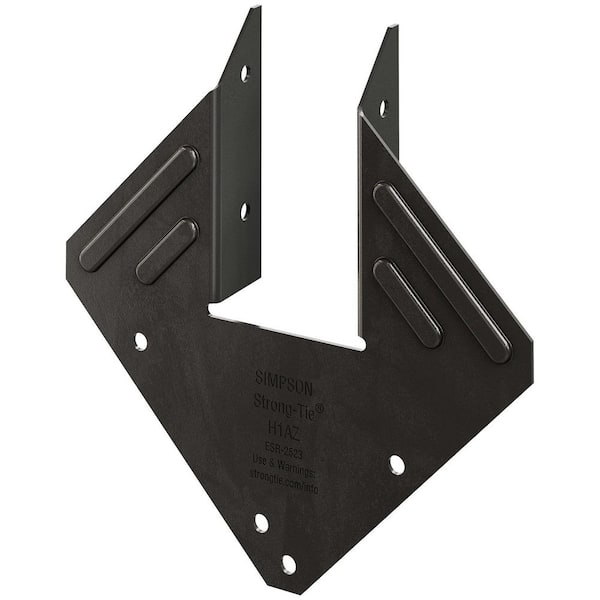 Outdoor Accents H1APC 18-Gauge ZMAX, Black Powder-Coated Hurricane Tie