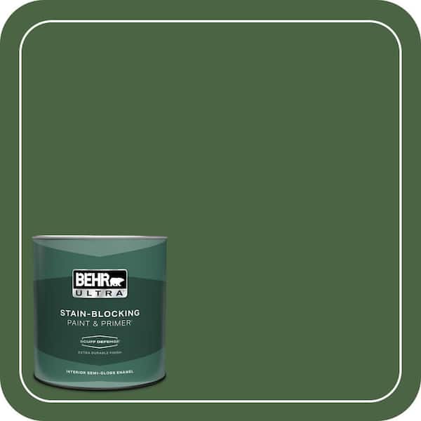 BEHR ULTRA 1 qt. #S400-7 Deep Viridian Extra Durable Semi-Gloss Enamel Interior Paint & Primer