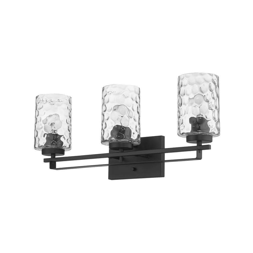 Livvy 24 in. 3-Light Matte Black Vanity Light price history on PriceWatchPro