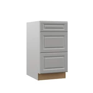 Designer Series Elgin Assembled 18x34.5x21 in. Bathroom Vanity Drawer Base Cabinet in Heron Gray