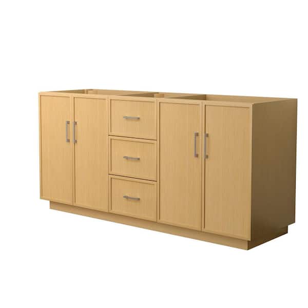 Wyndham Collection Elan TK 71 in. Bath Vanity Cabinet without Top in Light Oak Assembled