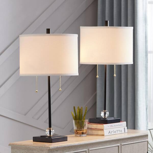 Metal bedside table sales lamps