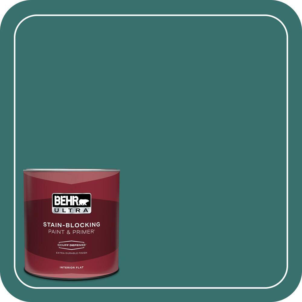 1 qt. #500D-7 Caribbean Green Extra Durable Flat Interior Paint & Primer price history on PriceWatchPro
