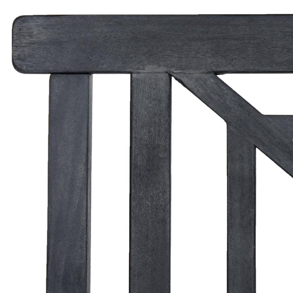 Del Mar Ash Grey 3-Seat Outdoor Bench with Beige Cushion