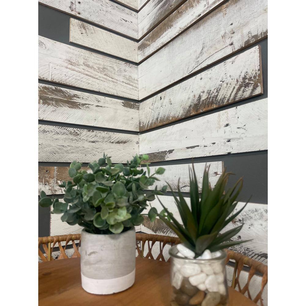 Vintage Harvest Whitewashed Barnwood Wall Paneling Kit
