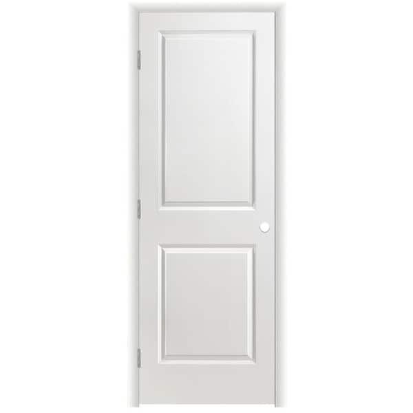 Masonite 28 in. x 80 in. 2 Panel Right-Handed Primed Composite Hollow Core Single Prehung Interior Door 4-9/16 in. Split Jamb