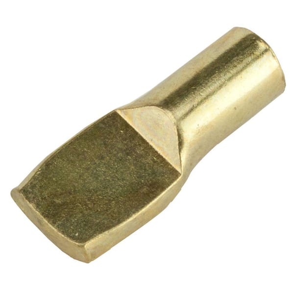 Everbilt 5 mm Brass Plated Steel Shelf Support Spoon (12-Pack)