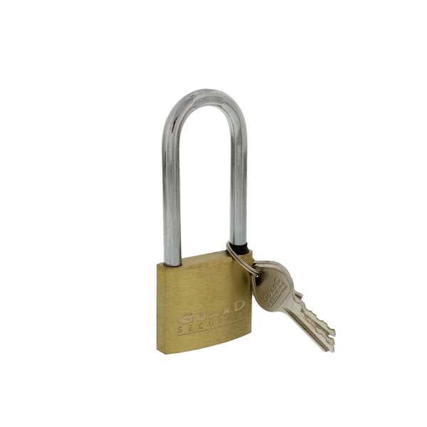 Unbranded 1-3/4 in. Solid Brass Keyed Padlock with Long Shackle