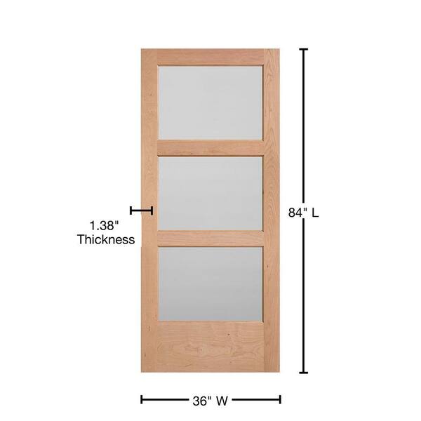 Masonite 36 In X 84 In Cherry Veneer 3 Lite Equal Solid Wood Interior Barn Door Slab 82161 The Home Depot Masonite 36 In X 84 In Cherry Veneer 3 Lite Equal Solid Wood Interior Barn Door Slab 82161 The Home Depot