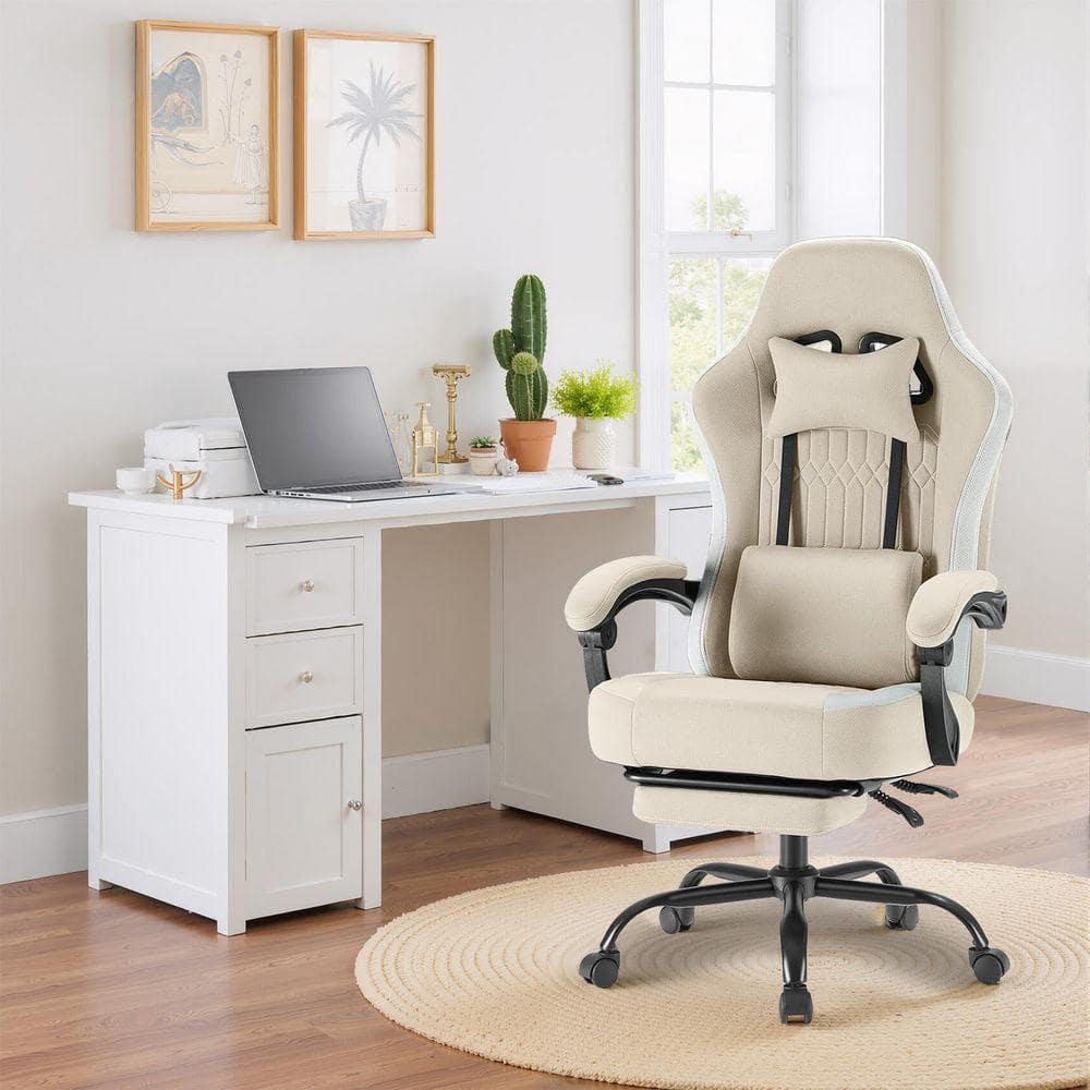 WONDER COMFORT Ergonomic High-Back Fabric Reclining Computer