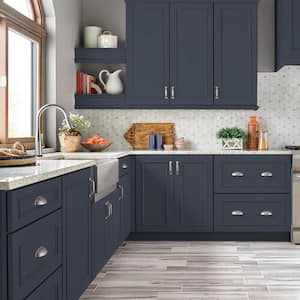 1 gal. #S510-7 Dark Denim Semi-Gloss Enamel Interior/Exterior Cabinet, Door & Trim Paint