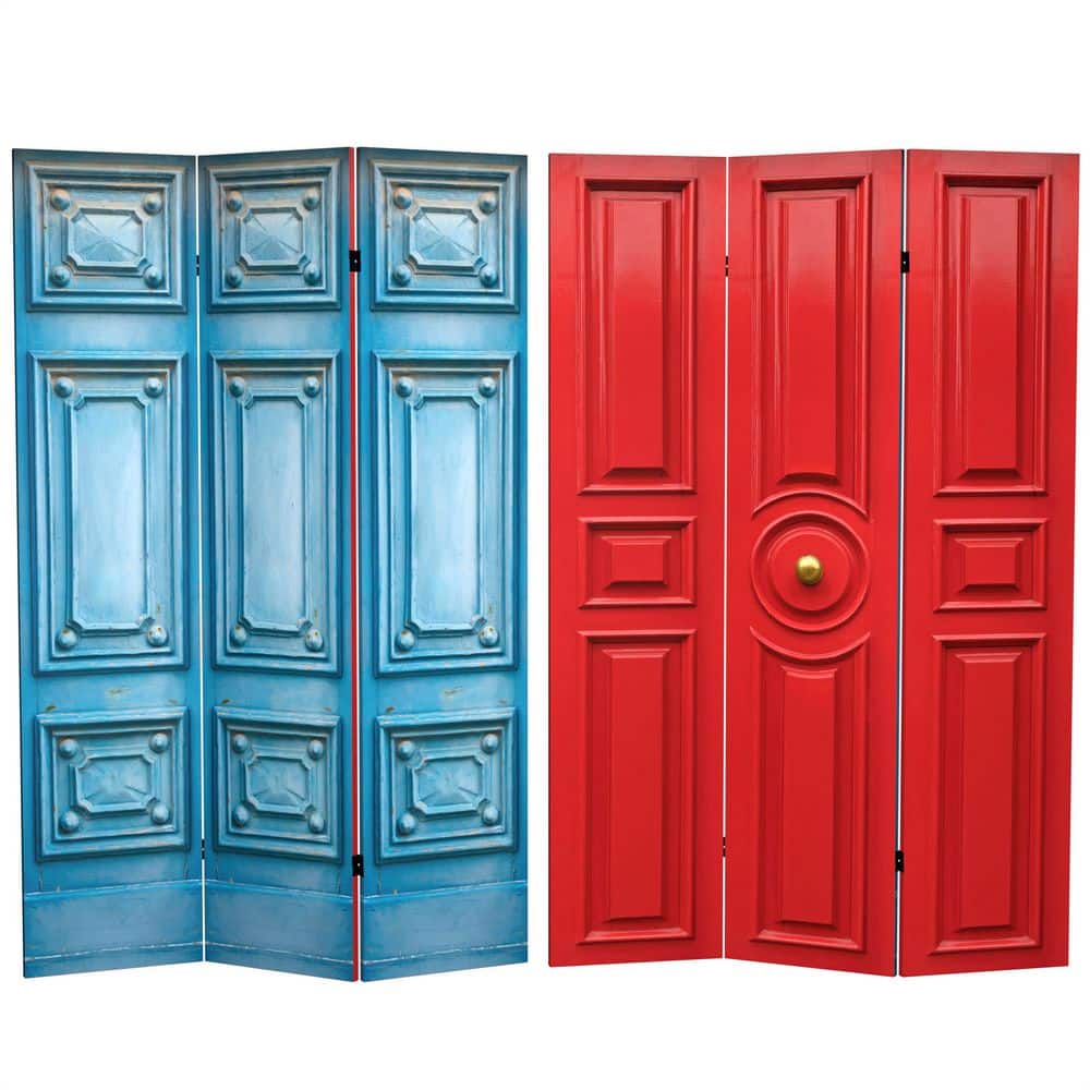 Fancy Door Panel 6 ft. Printed 3-Panel Room Divider