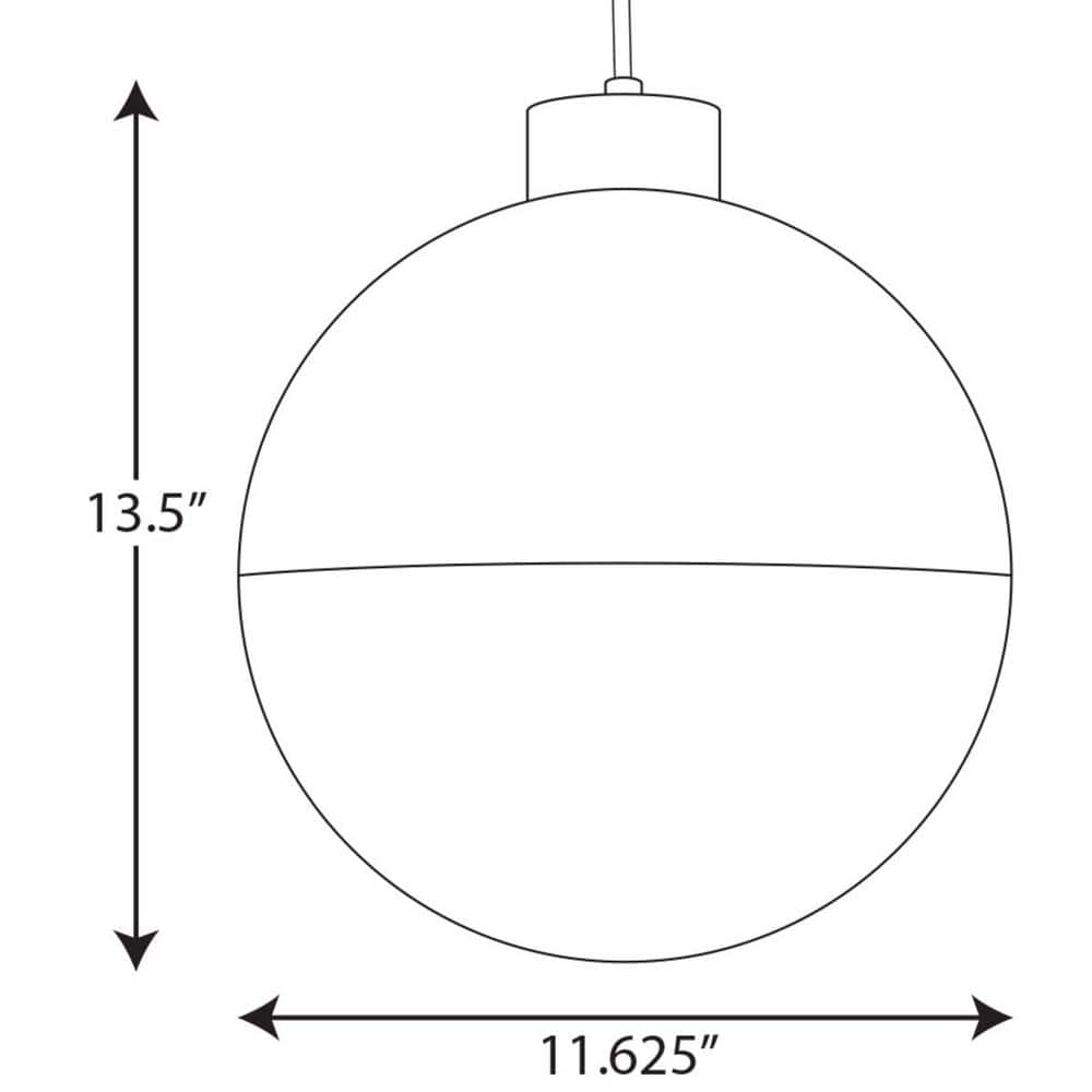 Elegant Globe LED Pendant Light with Opal Glass Shade - Black