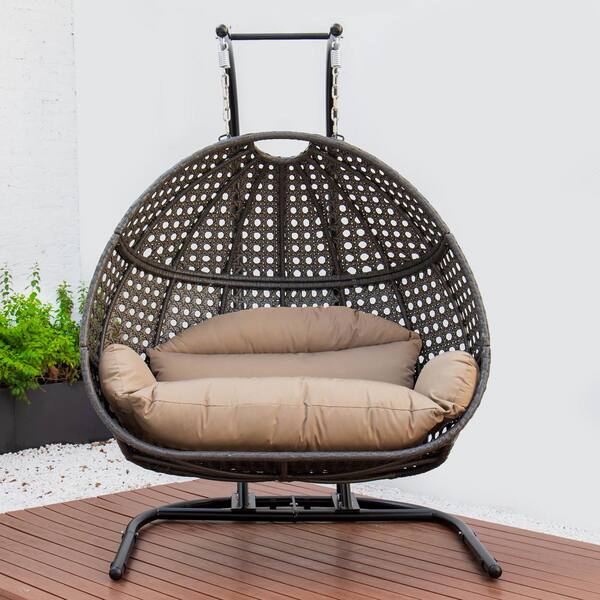 double swing egg chair with stand