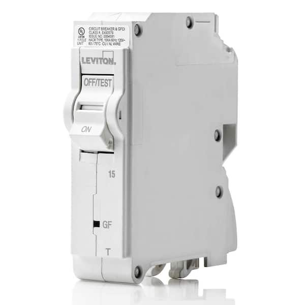 Leviton Branch Circuit Breaker, GFCI 1-Pole 15 Amp, 120-Volt, Thermal Magnetic LB115-GFR