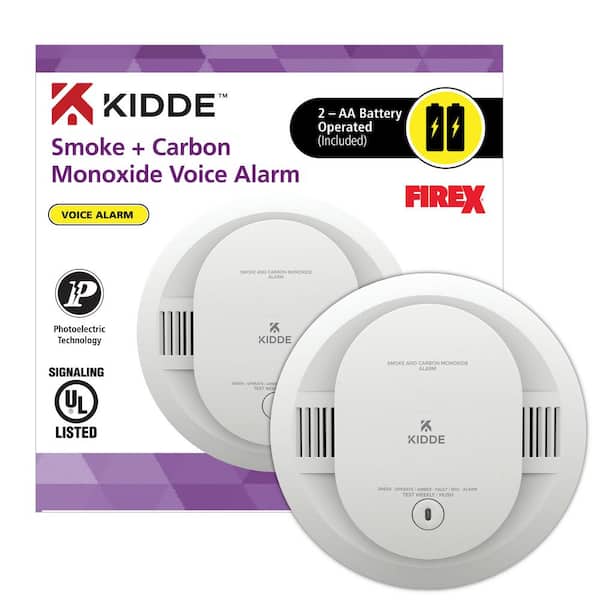 Kidde Firex Battery Powered Combination Smoke and Carbon Monoxide Detector with Voice Alerts