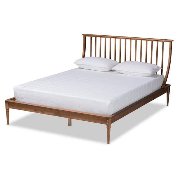 Baxton Studio Abel Walnut Brown Full Platform Bed