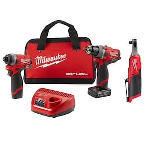 M12 FUEL 12-Volt Lithium-Ion Brushless Cordless Combo Kit (2-Tool) with 3/8 in. High Speed Ratchet
