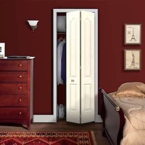 24 in. x 80 in. Camden Vanilla Painted Textured Molded Composite Closet Bi-fold Door