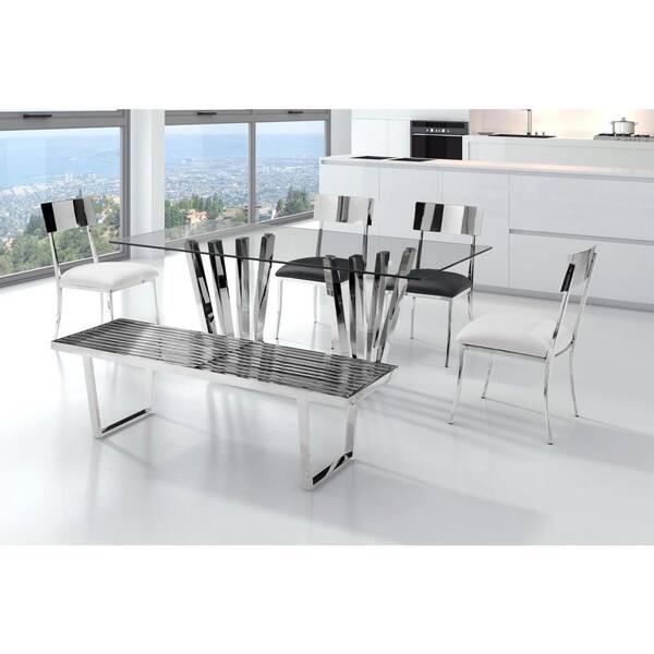 ZUO Niles Stainless Steel Bench