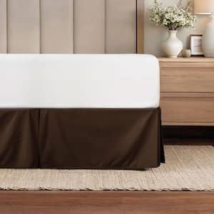 14 in. Chocolate Solid Queen Bed Skirt
