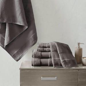 Turkish 6-Piece Charcoal Cotton Bath Towel Set