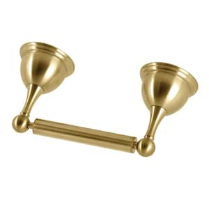 Restoration Wall Mount Toilet Paper Holder in Brushed Brass