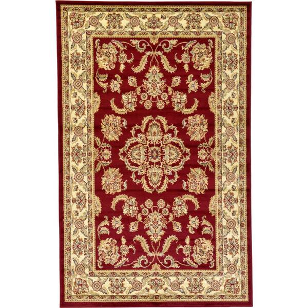 Unique Loom Voyage Reddington Red 5' 0 x 8' 0 Area Rug