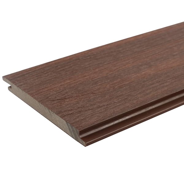 NewTechWood All Weather System 0.5 in. x 5.5 in. x 1 ft. Brazilian Ipe Composite Siding Sample Board