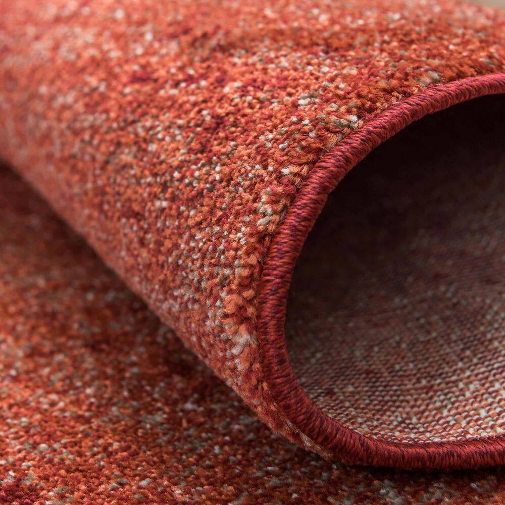 Terracotta Tufted 6' x 9' Synthetic Easy Care Area Rug