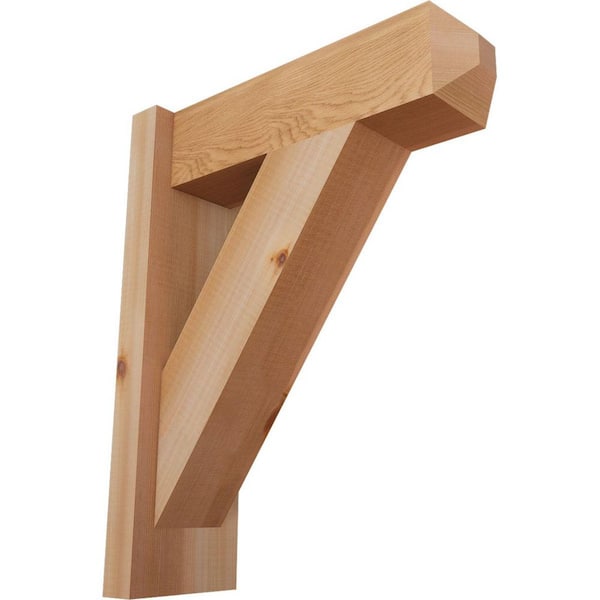 Ekena Millwork 6 in. x 20 in. x 16 in. Western Red Cedar Traditional Craftsman Smooth Outlooker