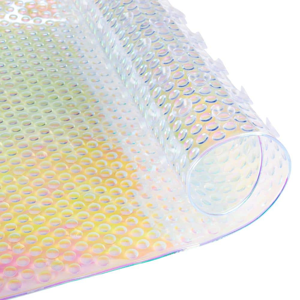 Iridescent Non-Slip Kids Bath Mat with Suction Cups