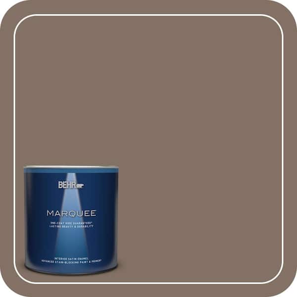 BEHR MARQUEE 1 qt. #PPU5-17 Cardamom Spice One-Coat Hide Satin Enamel Interior Paint & Primer