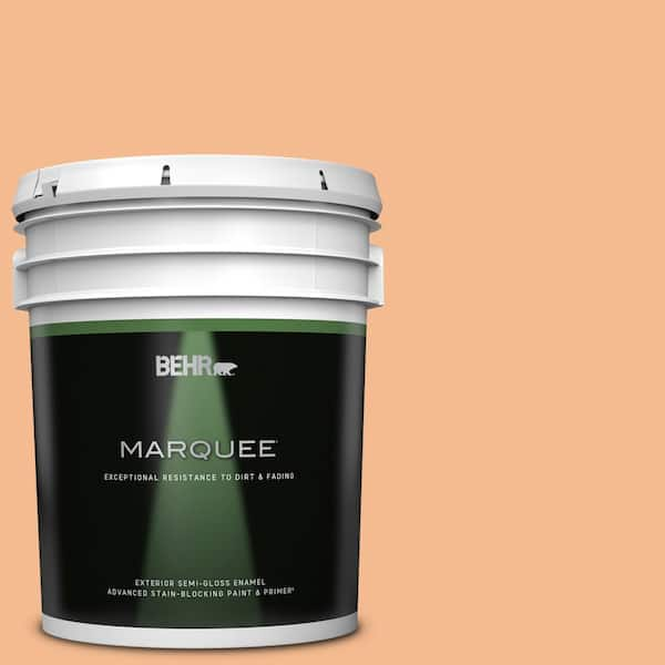 BEHR MARQUEE 5 gal. #270D-4 Brandy Butter Semi-Gloss Enamel Exterior Paint & Primer