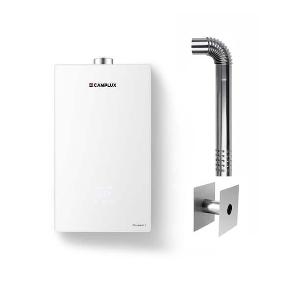 Smart 4.22 GPM 102,000 BTU Indoor Propane Tankless Water Heater with 2-Year Warranty and Vent Kit, White