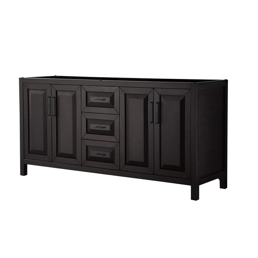 Daria 71 in. W x 21.5 in. D x 35 in. H Double Bath Vanity Cabinet without Top in Dark Espresso price history on PriceWatchPro