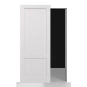 Belldinni Shaker 2-Panel N 36 in. x 84 in. Snow Wood Composite Hidden ...