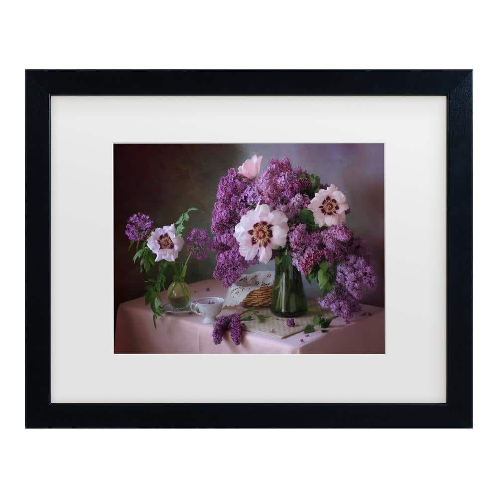 Tatyana Skorokhod Black Framed Floral Canvas Print