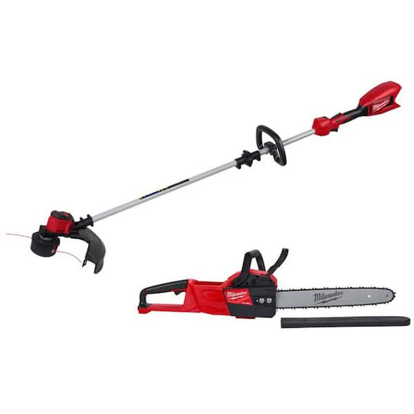 M18 Brushless 18V 16 in. Cordless Battery Powered String Trimmer Kit w/ M18 FUEL 16 in. 18V Chainsaw (Tool-Only)