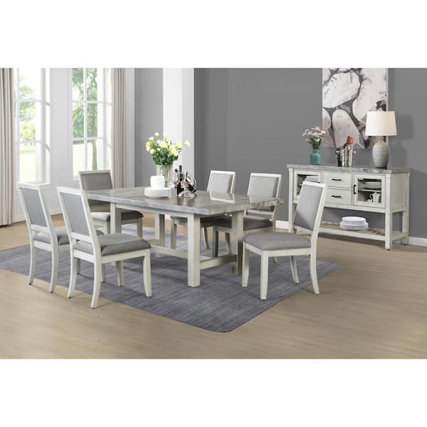 Grey silver dining online chairs