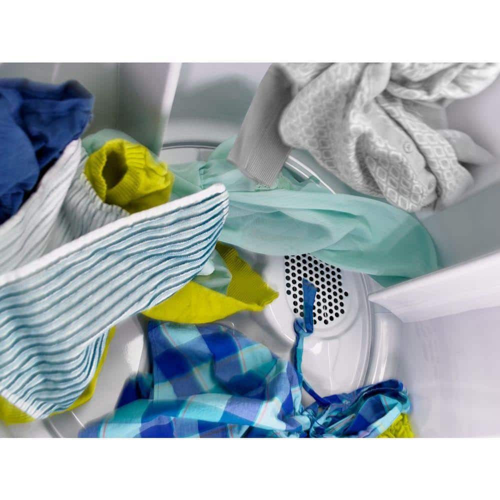 White 6.5 cu. ft. Electric Dryer with Moisture Sensing