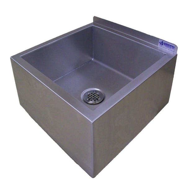 Griffin Products UM Series Stainless Steel 23x23 in. Floor Mount Single Compartment Mop Sink