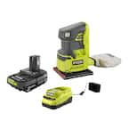 ONE+ 18V Cordless 1/4 Sheet Sander with Dust Bag, 2.0 Ah Battery and Charger
