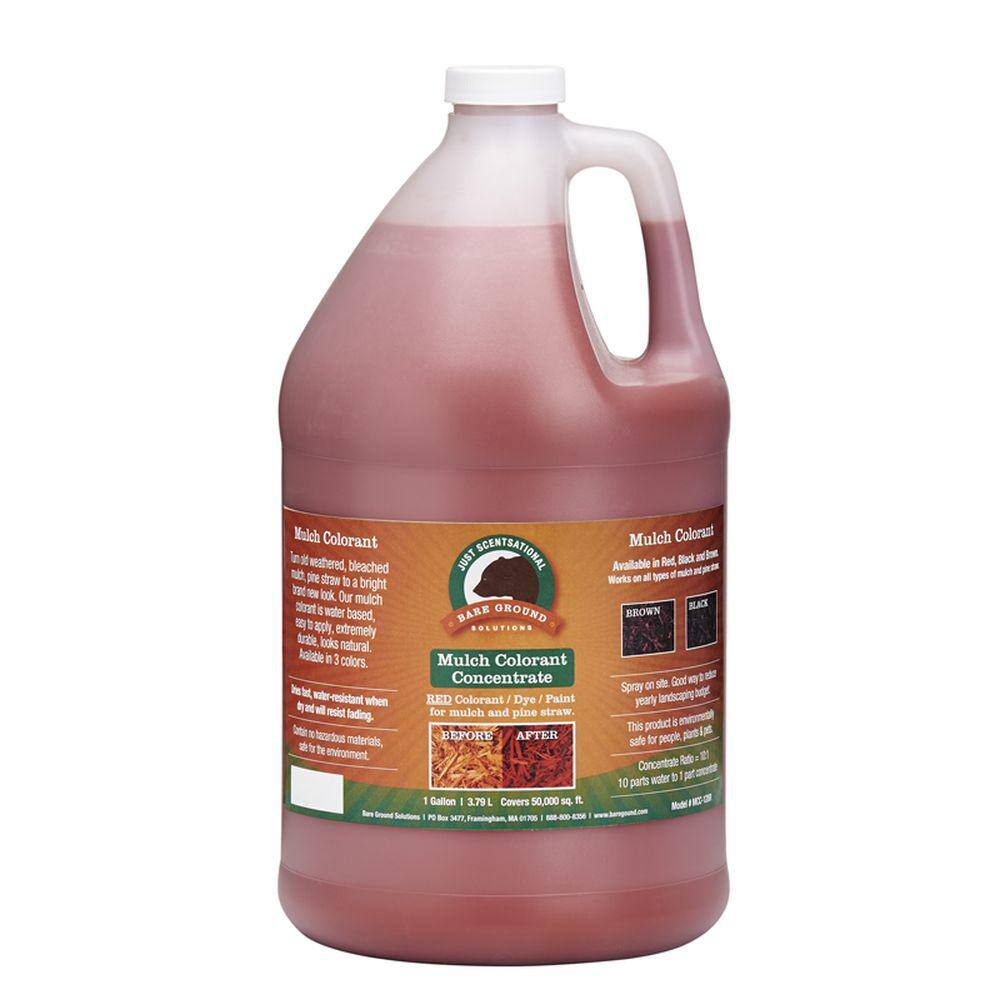Just Scentsational Red Bark Mulch Colorant Concentrate gal. by Bare Ground MCC128R The Home Depot