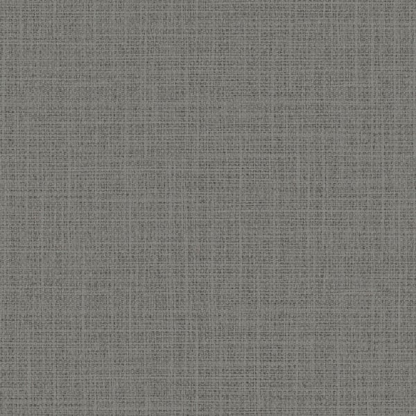 Seabrook Designs Woven Raffia Urban Charcoal Shimmer Vinyl Strippable Roll (Covers 60.75 sq. ft.)