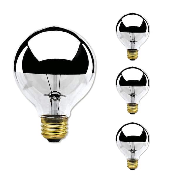 40-Watt Warm White Light G25 (E26) Medium Screw Base Dimmable Half Chrome Incandescent Light Bulb, 2700K (6-Pack)
