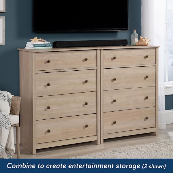 SAUDER River Ranch 32 in. Harvest Walnut Finish 4-Drawer Chest of