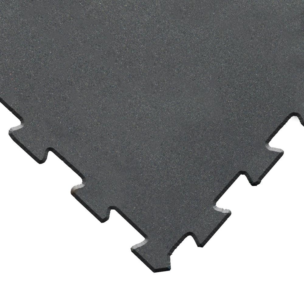 Large Blue/White Speckle Recycled Rubber Outdoor Interlocking Tiles
