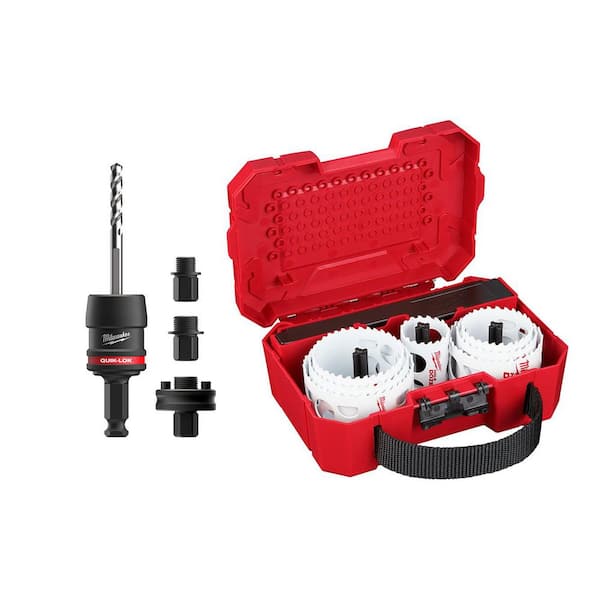 (5 pc) 7/16 in. Shank QUIK-LOK Hole Saw Arbor Set and Hole Dozer General Purpose Bi-Metal Hole Saw Set (11-Piece)