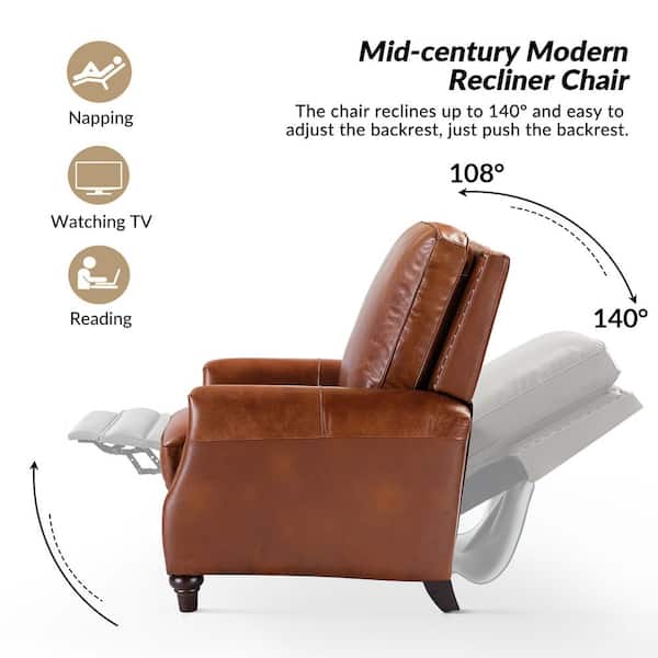 JAYDEN CREATION Theresa Saddle Mid-century Leather Standard